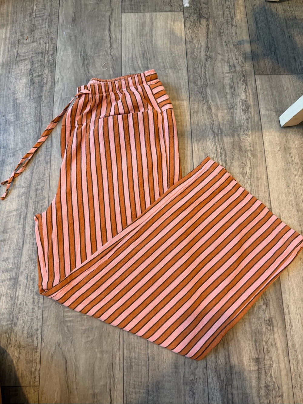 Fun Striped Pink and Orange wide leg pants